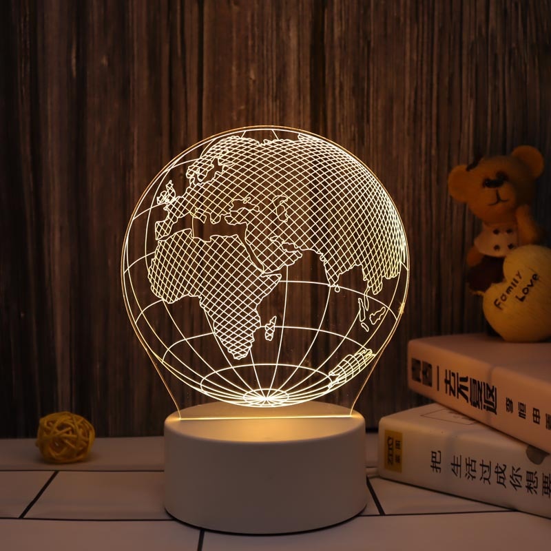 Muslim Ramadan Festival Decoration Supplies 3D Night Light Ornament Eid Mubarak Decorative Lamp Children Gifts Bedroom Decor