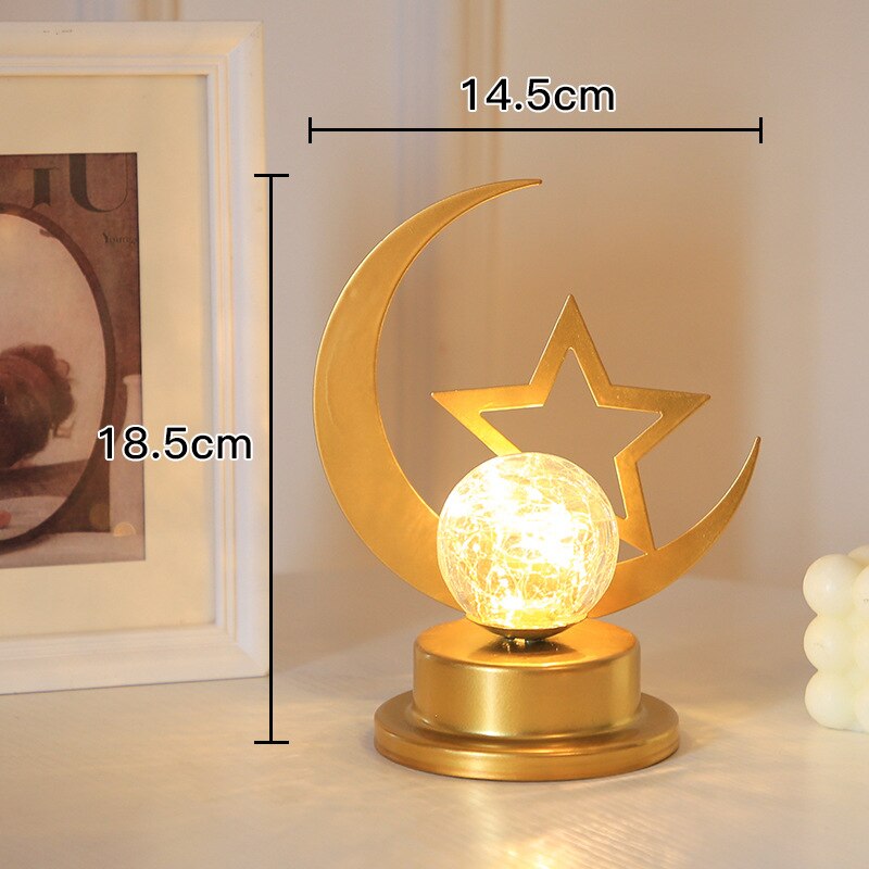 EID Mubarak Ornaments Gold Moon Castle Table Decor Supplies Gurbang Muslim Ramadan Decoration For Home 2023 Eid Al Adha Gifts