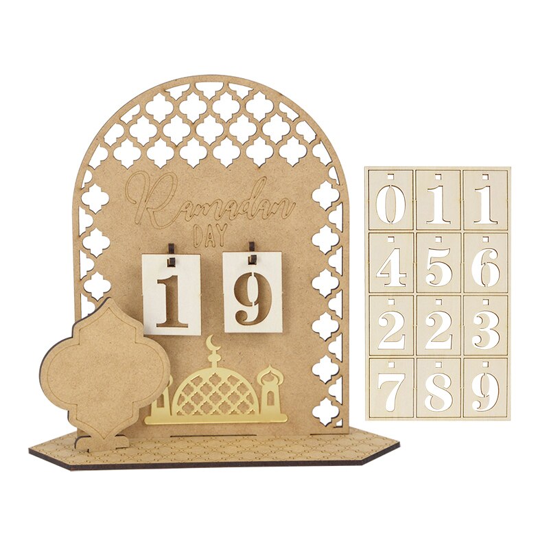 Ramadan Calendar Eid Mubarak Gift Countdown 2023 lamic Muslim Eid al-fitr Home Table Decoration Ornaments Calendar Eid Al Adha