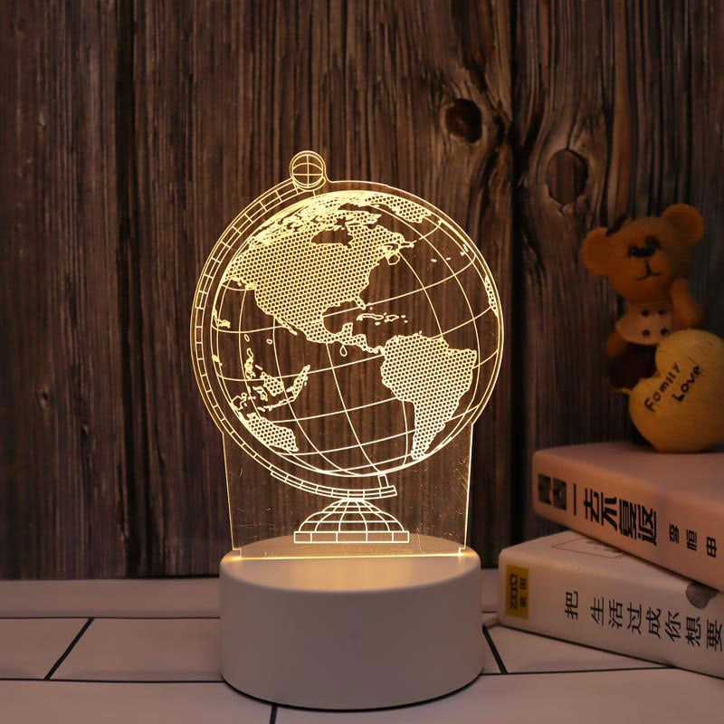 Muslim Ramadan Festival Decoration Supplies 3D Night Light Ornament Eid Mubarak Decorative Lamp Children Gifts Bedroom Decor