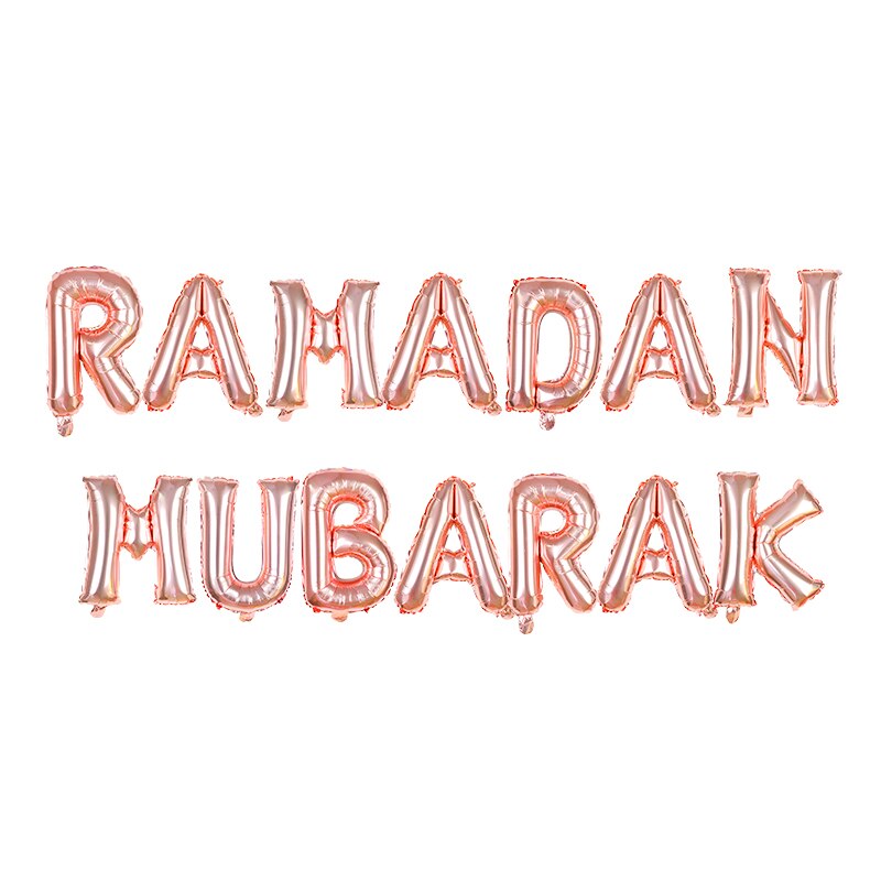 2023 Eid Mubarak Letter Foil Balloons Moon Star Helium Globos Ramadan Kareem Decoration for Home Muslim Islamic Party Supplies