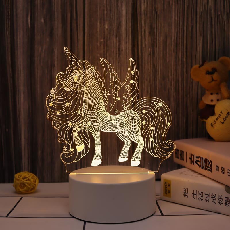 Muslim Ramadan Festival Decoration Supplies 3D Night Light Ornament Eid Mubarak Decorative Lamp Children Gifts Bedroom Decor